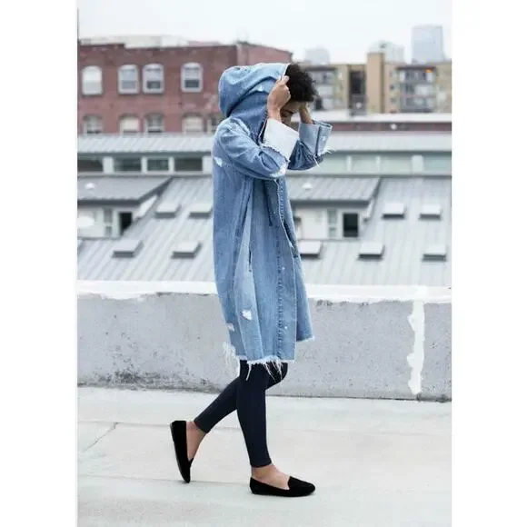 Lucky Big Hood Distressed Denim Jacket OS/XL - Picture 2 of 7